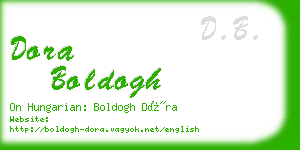 dora boldogh business card